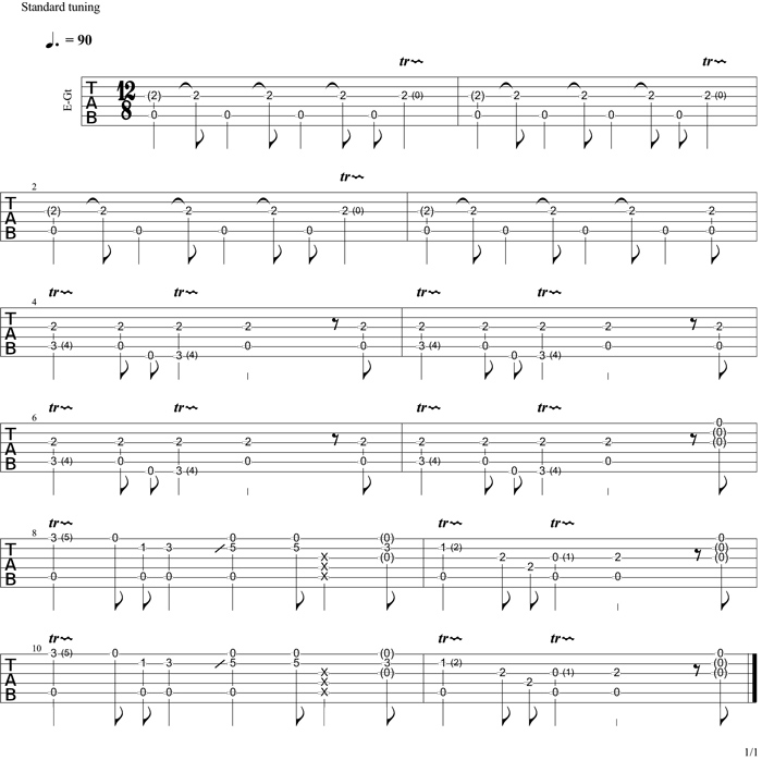 Partition 2 - Morceau Afro en La