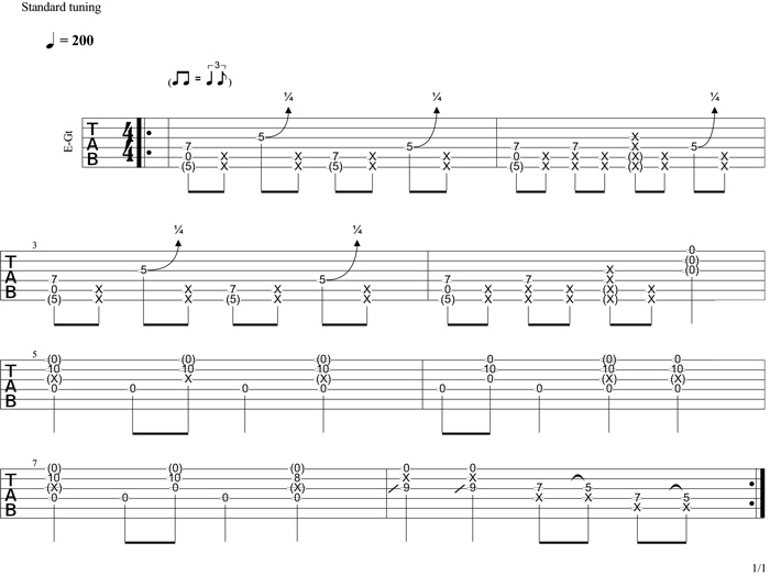 Partition 3 - Morceau Américain en La