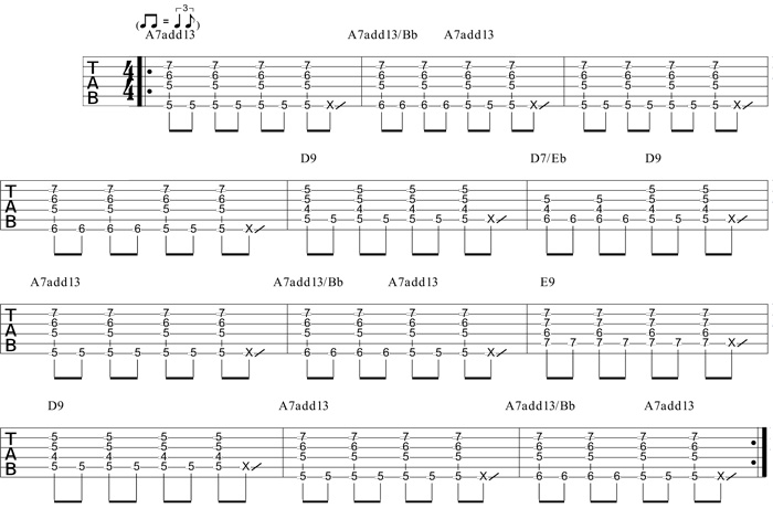 Partition 1 - Grille blues avec basse mobile