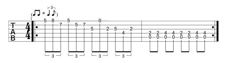 Partition 3 - Rythmique blues acoustique en picking