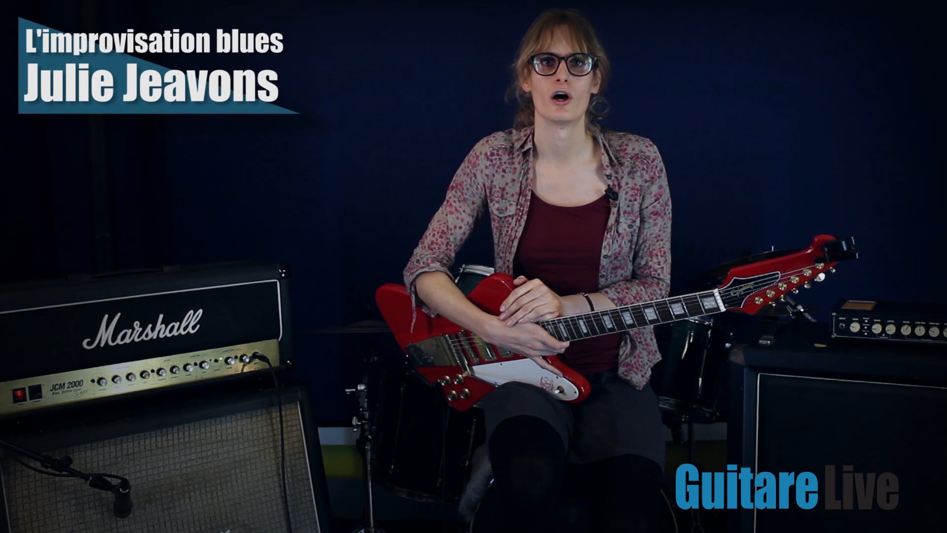 Plan sur accord de La avec vibrato