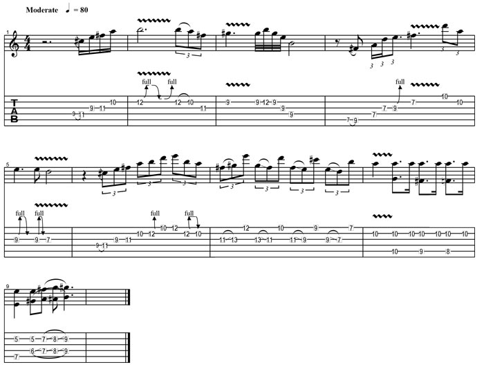 Partition 1 - Plan en La Majeur