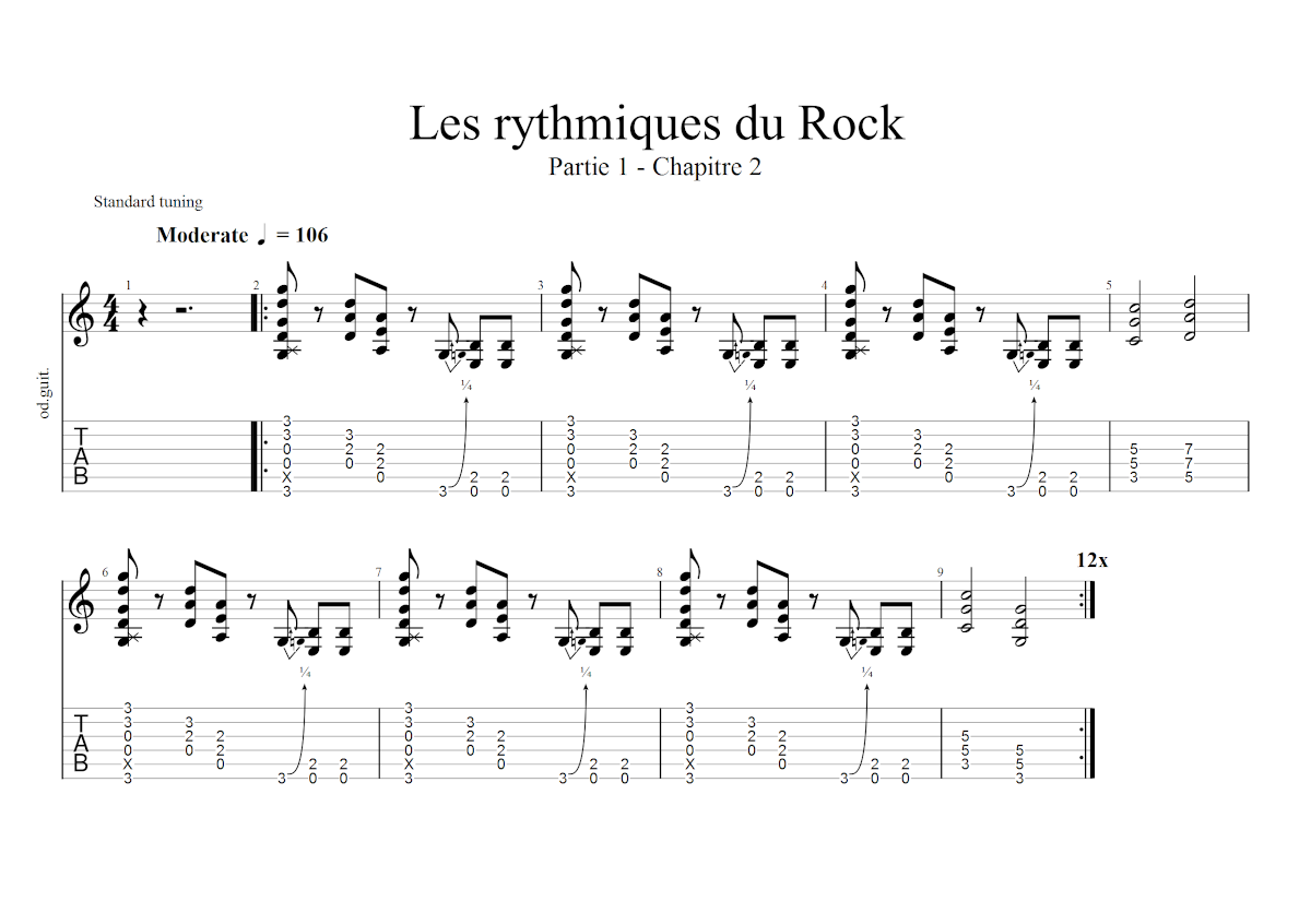 Partition 2 - Chapitre 2 : applications rythmiques