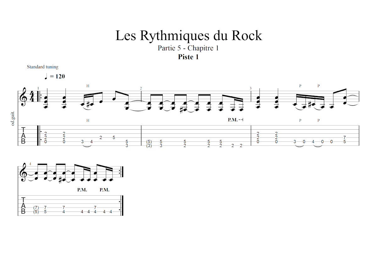 Partition 1 - Chapitre 1 : Travail sur le rythme et application