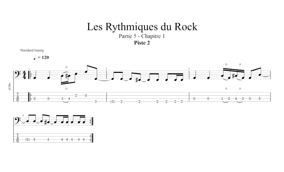 Partition 2 - Chapitre 1 : Travail sur le rythme et application