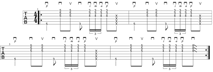 Partition 1 - Rythmique percussive
