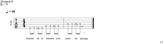 Partition 1 - Tonalité de Ré