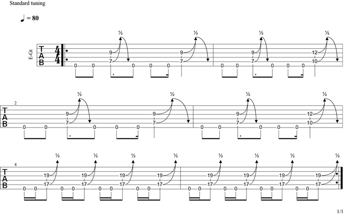 Partition 3 - Riff en Octaves tirées