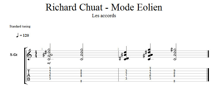 Partition 5 - Les positions d'accords