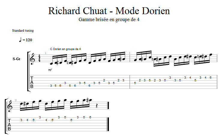 Partition 2 - Travail technique sur le Dorien