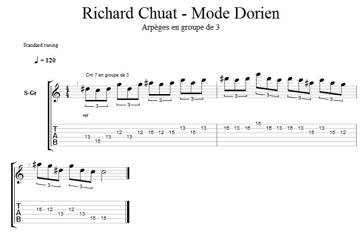 Partition 4 - Arpèges en groupe de 3