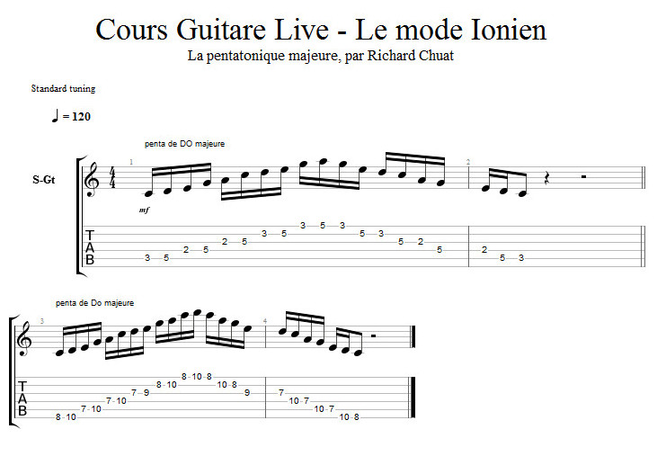 Partition 5 - La pentatonique majeure