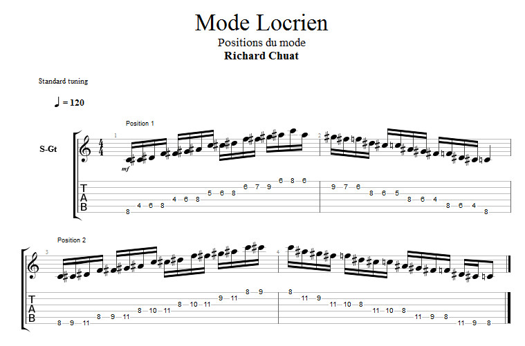 Partition 1 - Intervalles du mode