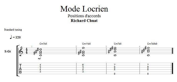 Partition 5 - Les positions d'accords