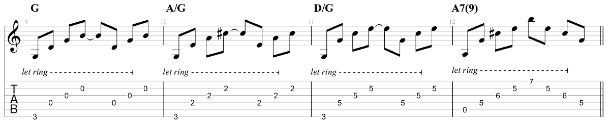 Partition 5 - Arpèges (Mesures 9-12)