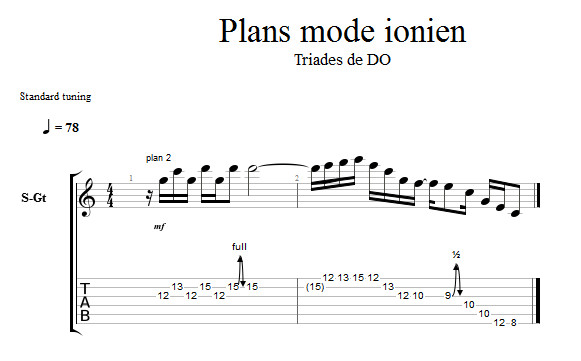 Partition 3 - Plan ionien 3 - Triade de Do