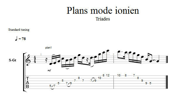Partition 4 - Plan ionien 4 - Triades