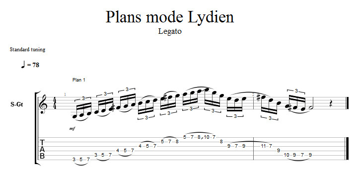 Partition 4 - Plan lydien 4 - Legato