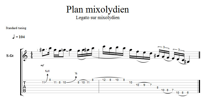 Partition 4 - Plan mixolydien 4 - En legato