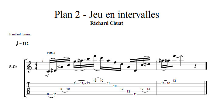 Partition 10 - Saut de corde sur penta et mode dorien