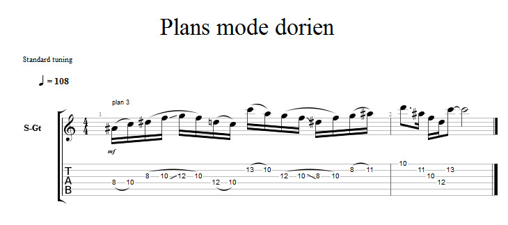Partition 3 - Plan dorien 3 - Penta mineure et triade