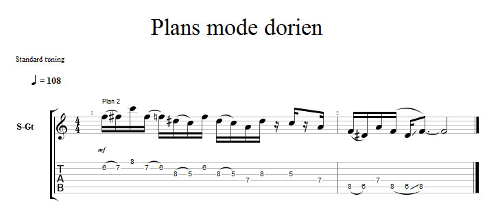 Partition 2 - Plan dorien 2 - Dorien et penta Blues