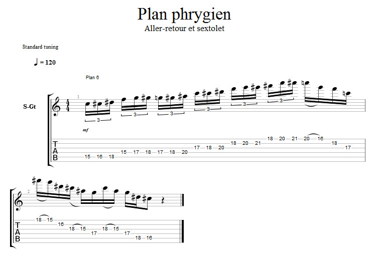 Partition 6 - Plan phrygien 6 - Aller-retour en sextolet
