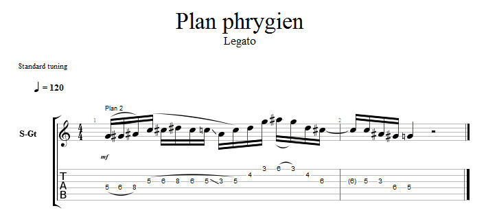 Partition 2 - Plan phrygien 2 - Legato