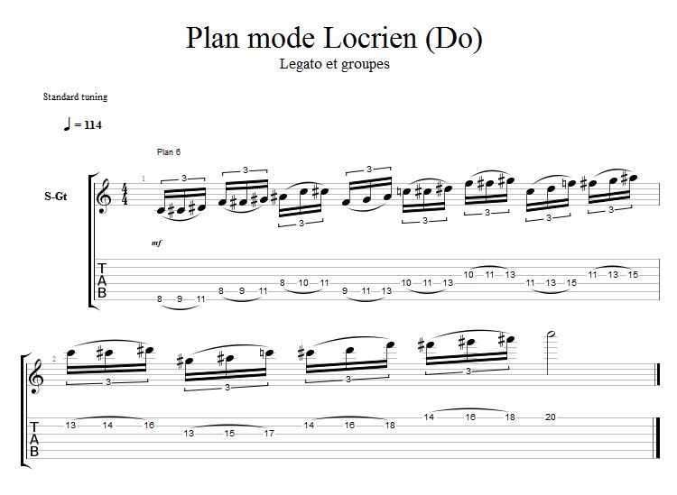 Partition 6 - Plan Locrien 6 - Legato et groupes