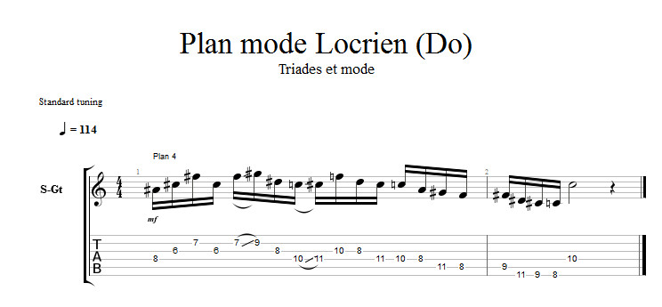 Partition 4 - Plan Locrien 4 - Triades et mode