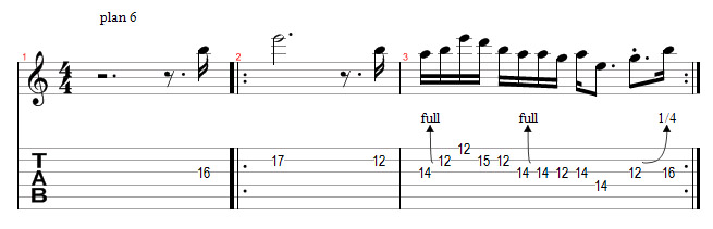 Partition 6 - Plan 6 à la manière de Billy Gibbons