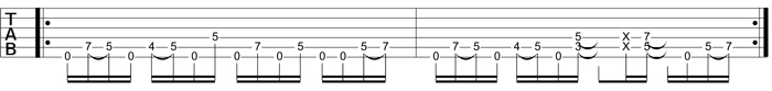 Partition 8 - Plan Rock 2 avec note pédale