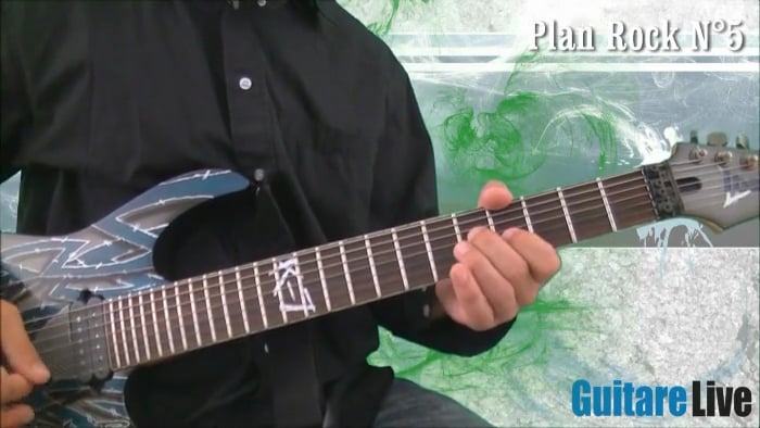 Riff Rock 5 lourd sur accord de quinte