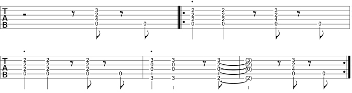 Partition 13 - Riff Rock 7 entre accord et silence