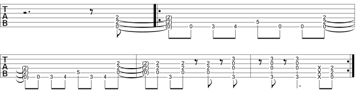 Partition 14 - Riff Rock 8 Blues en Mi7