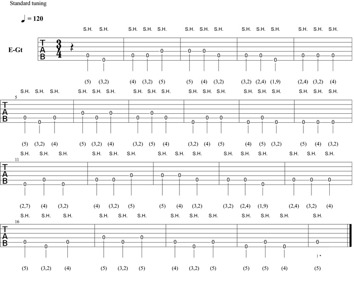 Partition 3 - Exercice sur gamme majeure