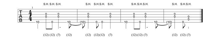 Partition 4 - Exemple samba à la Joe Satriani
