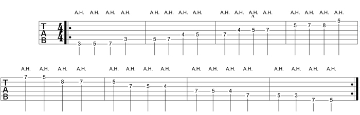Partition 1 - Harmoniques sur gamme majeur