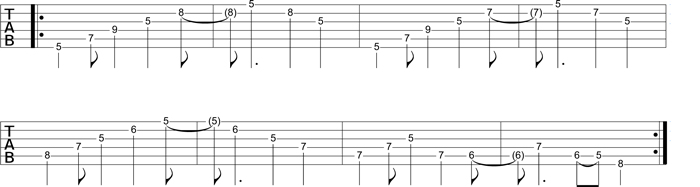 Partition 1 - Rythmique en Lam