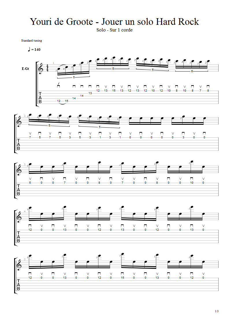 Partition 2 - Partie 2 - Solo sur 1 corde