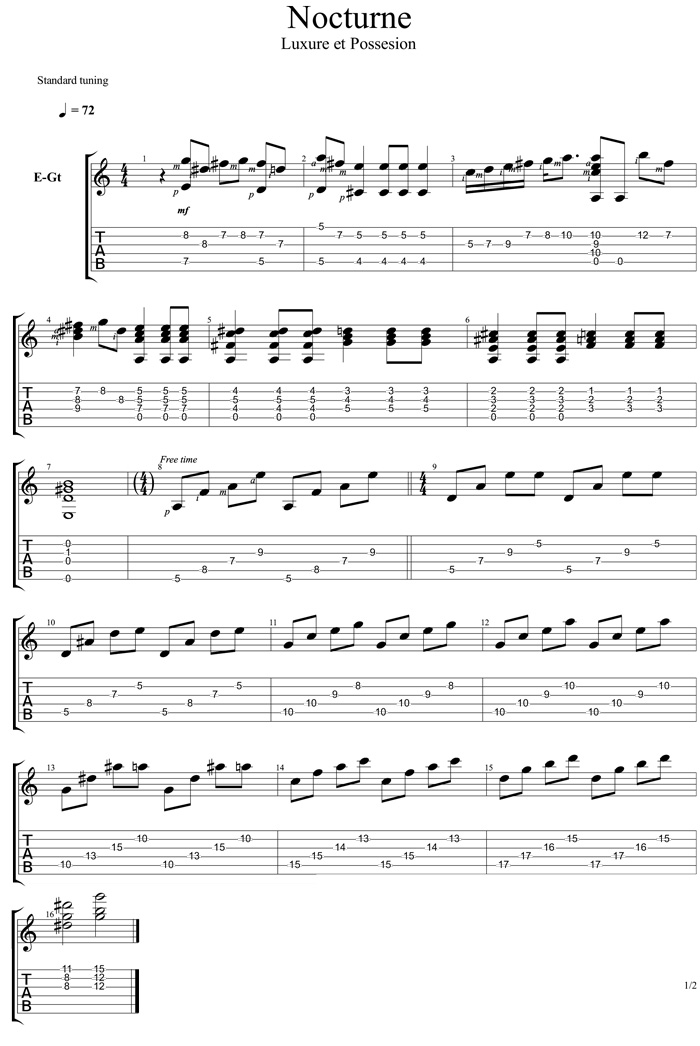 Partition 3 - Extrait Nocturne