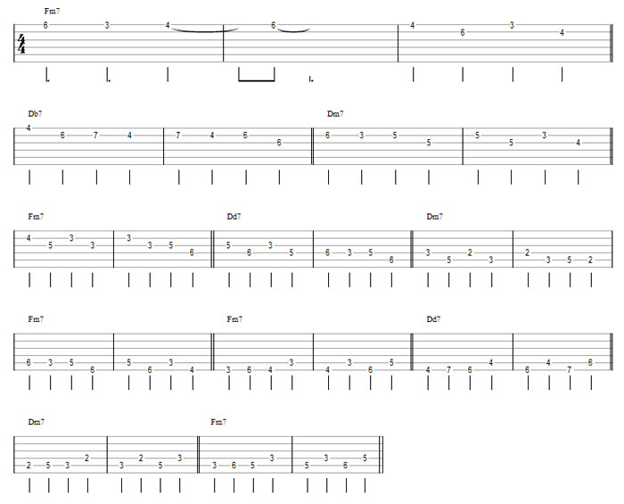 Partition 5 - La grille d'accord de Jazz