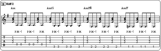 Partition 2 - Riff 2 : (mes. 9 à 12)