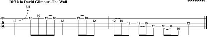 Partition 7 - Phrasé à la Gilmour
