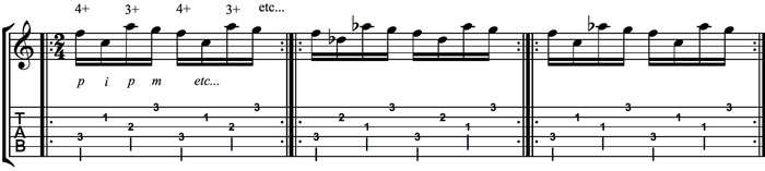 Partition 10 - « Stage », première phrase