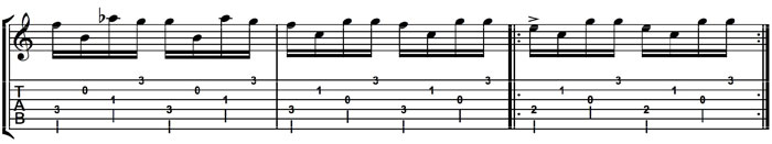 Partition 11 - « Stage », première phrase