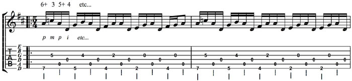 Partition 12 - « Kottke'style », premières phrases