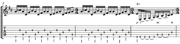Partition 13 - « Kottke'style », premières phrases