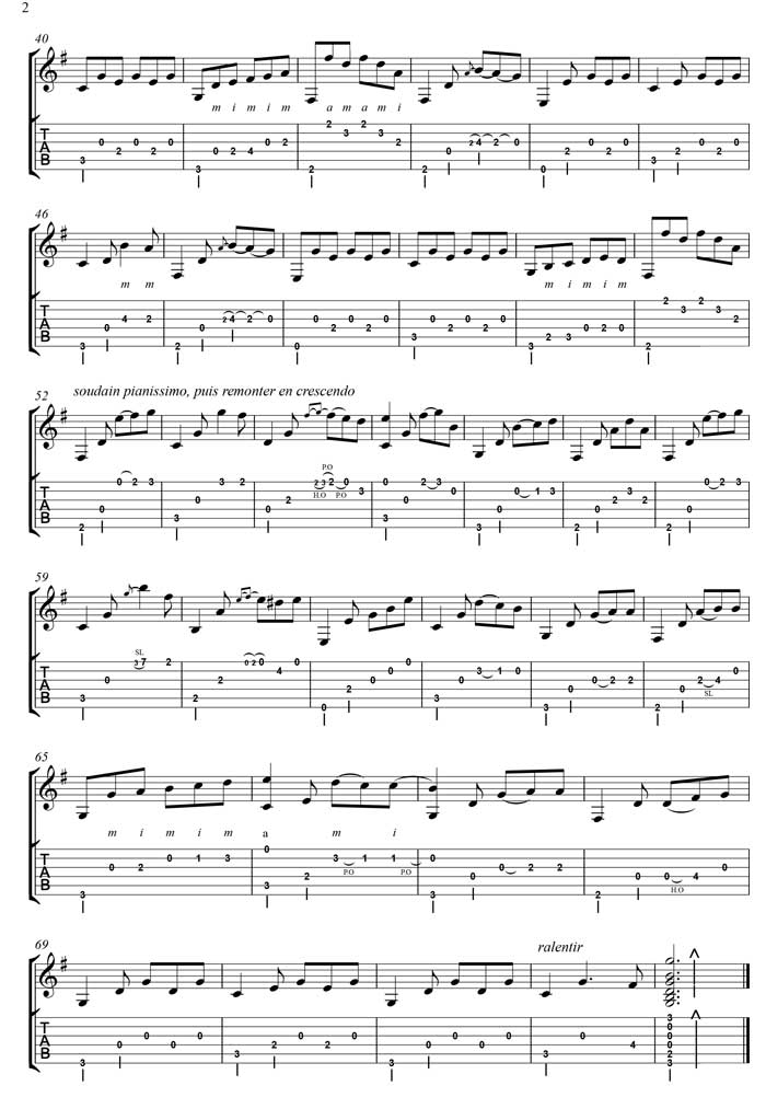 Partition 2 - Le morceau complet