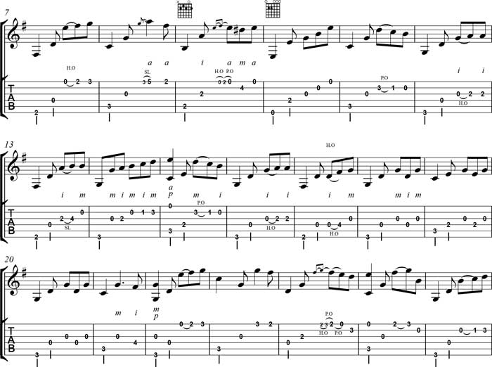 Partition 5 - Mesure 10 à 16